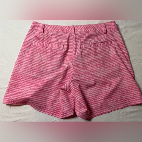 Puma Pink Striped Athletic Shorts Size 8 - Picture 3 of 9
